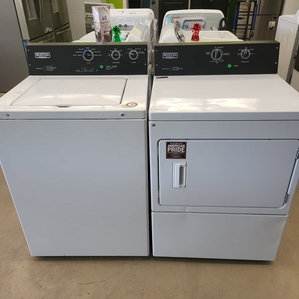 Maytag 4 cuft Washer and 7 cuft dryer Top load Set Used Appliance Discount Outlet