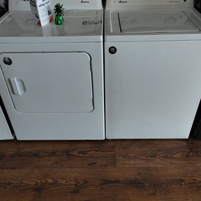 Amana Electric Dryer NED4600YQ0 with 7.0 cu. ft. Capacity (4005 - U)Amana NTW4516FW1 3.5 cu. ft. Top Load Washer with Dual Action Agitator (1601 - U) (set) - Appliance Discount Outlet