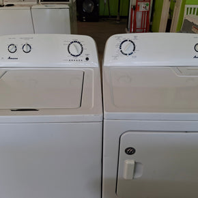 Amana Electric Dryer NED4655EW1 - 6.5 cu. ft. Capacity (4273 - U)Amana 3.5 cu. ft. Top Load Washer with Dual Action Agitator - NTW4605EW0 (4222 - U)(set) - Appliance Discount Outlet