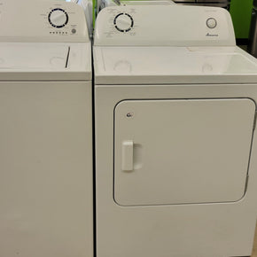 Amana NTW4600YQ0 3.4 cu. ft. Top Load Washer with Dual Action Agitator (4094 - U)Amana Electric Dryer NED4655EW1 - 6.5 cu. ft. Capacity, 11 Drying Cycles, Wrinkle Prevent Option (1635 - U) - Appliance Discount Outlet