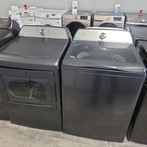 GE 4.5 cu. ft. Top Load Washer(NEW) and (used) Dryer Set - PTW600BPR1DG (1494-N-A102-U) - Appliance Discount Outlet