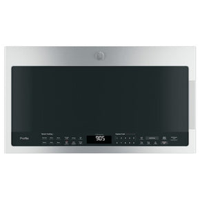 GE Profile 2.1-cu ft 1000-Watt Over-the-Range Microwave with Sensor Cooking (Stainless Steel) - Appliance Discount Outlet