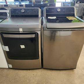 LG WT7400CV 5.0 cu. ft. Top Load Washer and Dryer Set with TurboWash Technology - Appliance Discount Outlet