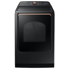 Samsung 7.4 cu. ft. Smart Gas Dryer with Steam Sanitize+ in Brushed Black - Appliance Discount Outlet