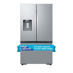 Samsung Counter-depth Mega Capacity 25.5-cu ft Smart French Door Refrigerator with Dual Ice Maker, Water and Ice Dispenser (Fingerprint Resistant Stainless Steel) - Appliance Discount Outlet