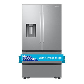 Samsung Mega Capacity 29.8-cu ft 4-Door Smart French Door Refrigerator with Dual Ice Maker, Water and Ice Dispenser (Fingerprint Resistant Stainless Steel) - Appliance Discount Outlet
