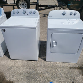 Whirlpool 4.3 cuft TL Washer (used) & Dryer (new) Set - 1264-1435-U - Appliance Discount Outlet