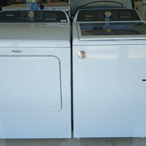 Whirlpool WED6150PW Electric Dryer with Advanced Moisture Sensing Technology Whirlpool WTW5057LW 4.3 cu. ft. Top Load Washer (set) - Appliance Discount Outlet