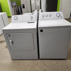 Amana 3.9-cu ft High Efficiency Agitator Top-Load Washer (White)& Amana 7.0 cu ft. Dryer (used) SET - Appliance Discount Outlet