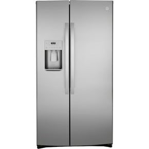 GE 25.1-cu ft Side-by-Side Refrigerator with Ice Maker (Stainless Steel) - Appliance Discount Outlet