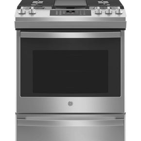 GE® 30" Slide-In Front-Control Convection Gas Range with No Preheat Air Fry - Appliance Discount Outlet