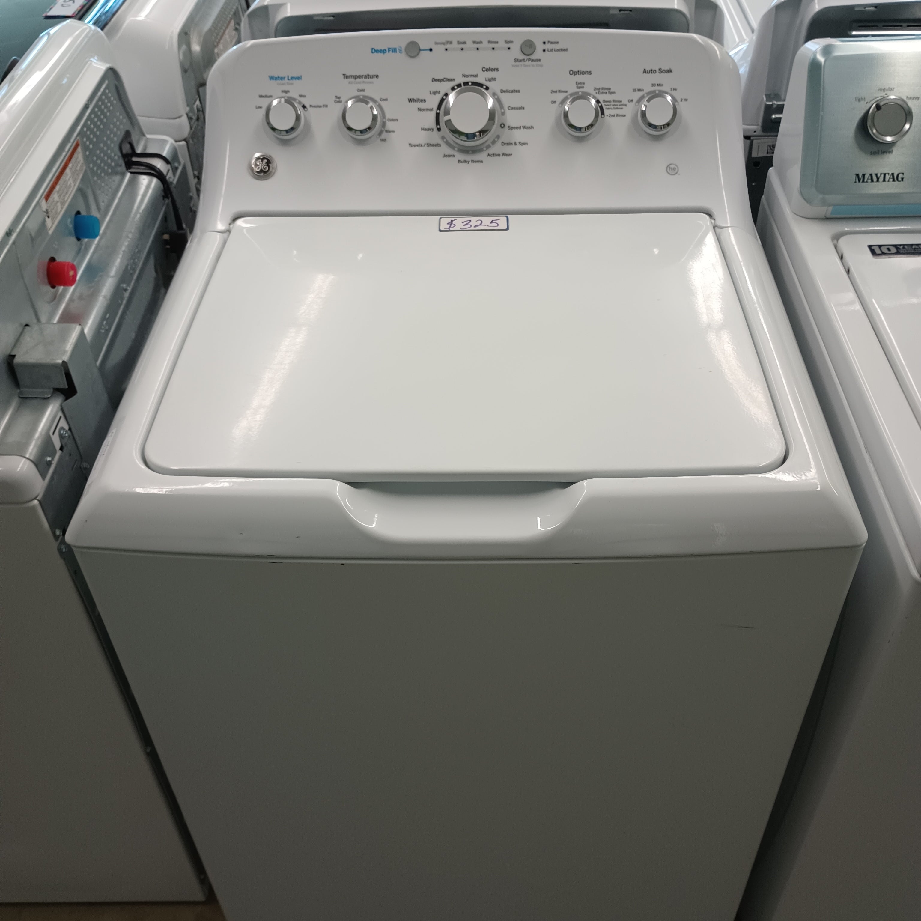 GE 4.5-cu ft High Efficiency Agitator Top-Load Washer (White ... GE 4.5-cu ft High Efficiency Agitator Top-Load Washer (White ...