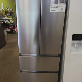 Hisense 14.8-cu ft 4-Door Counter-Depth French Door Refrigerator (Stainless Look) - Appliance Discount Outlet