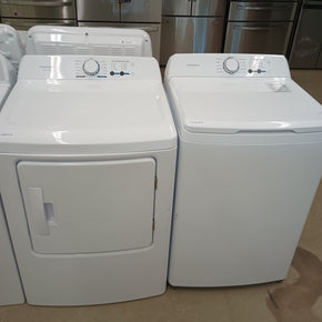 Insignia™ - 3.7 Cu. Ft. 12-Cycle Top-Loading Washer and 6.7 cuft Dryer - White - Appliance Discount Outlet