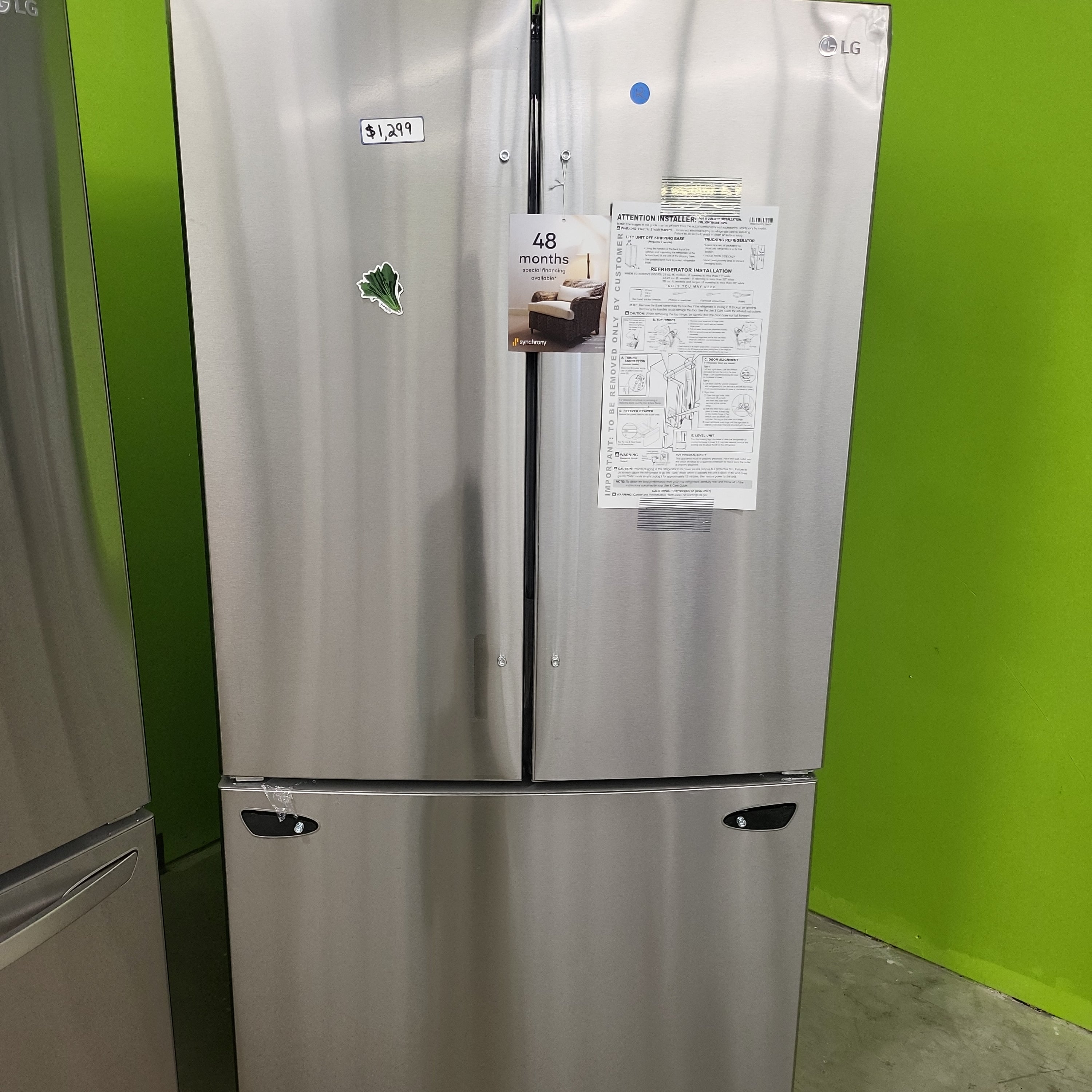 GE Profile 36 in. 28.7 cu. ft. Smart 4-Door French Door Refrigerator with  Internal Water Dispenser - Fingerprint Resistant Stainless