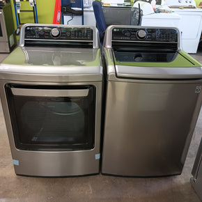 LG Top Load 5.0 cuft Washer and Dryer Set (Used) - Appliance Discount Outlet