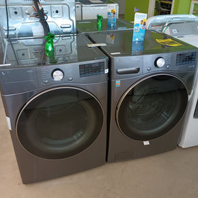 LG TubroWash Washer and Dryer Set WM4000HBA - DLEX4000B - Appliance Discount Outlet