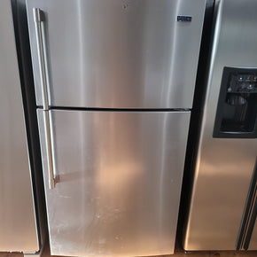 Maytag 21 cuft Top-Mount Refrigerator with Icemaker, Stainless Steel - Appliance Discount Outlet