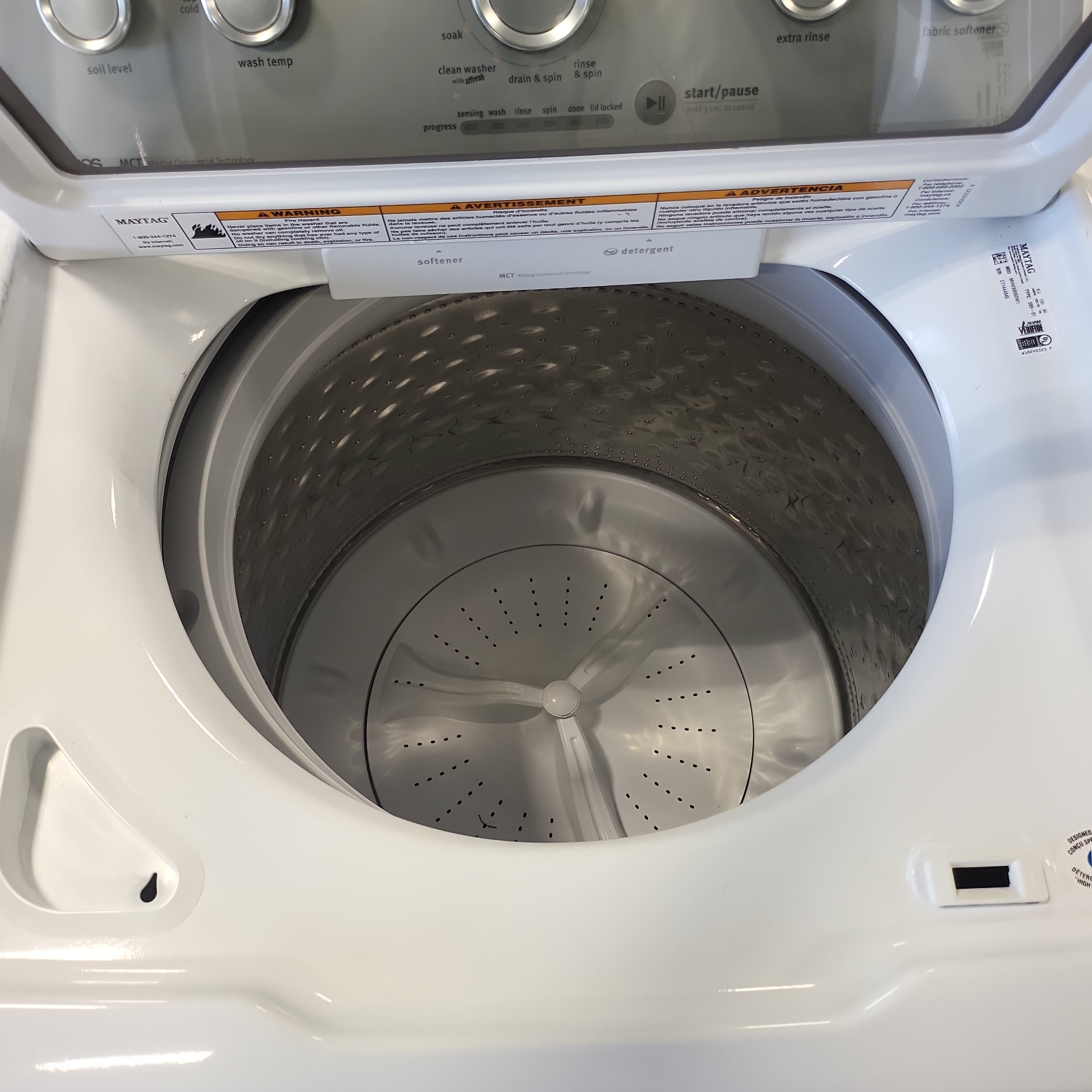 Maytag 4.3cuft Top Load Washer Dryer Set MVWX655DW MEDX655DW (Used