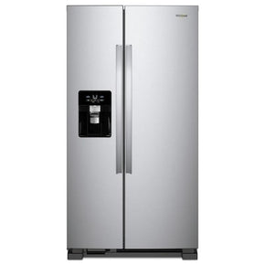 WHIRLPOOL 21.4-cu ft Side-by-Side Refrigerator with Ice Maker (Fingerprint-Resistant Stainless Steel) - Appliance Discount Outlet