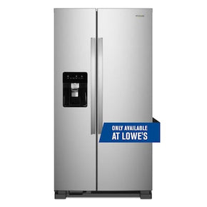 Whirlpool 24.6-cu ft Side-by-Side Refrigerator with Ice Maker (Fingerprint Resistant Stainless Steel) - Appliance Discount Outlet