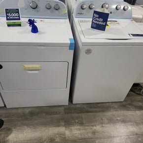 Whirlpool 3.9 cuft TL Washer Dryer Set - WTW4816FW3 - WED4950HW - Appliance Discount Outlet