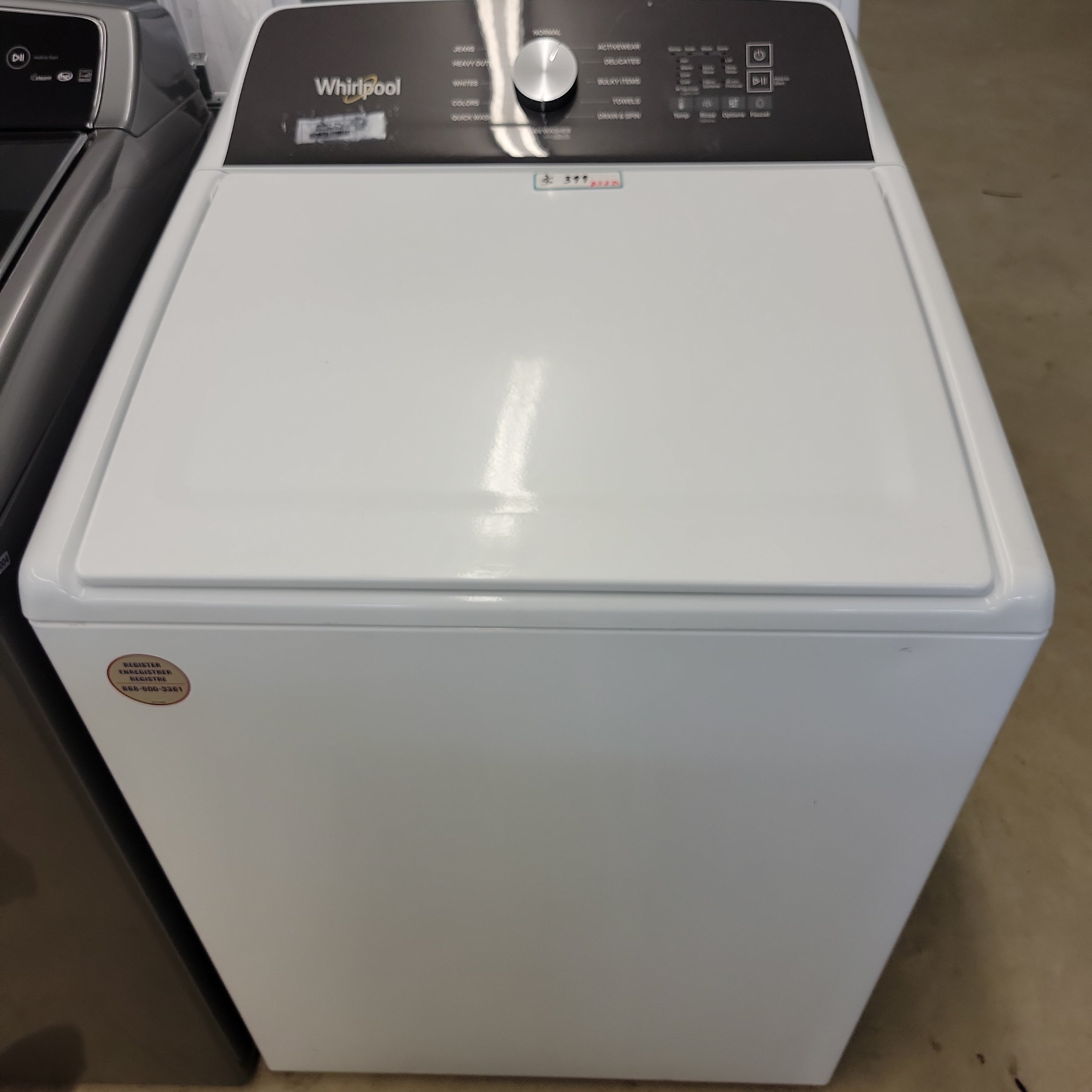 whirlpool 4.6 cu ft high efficiency impeller top load washer