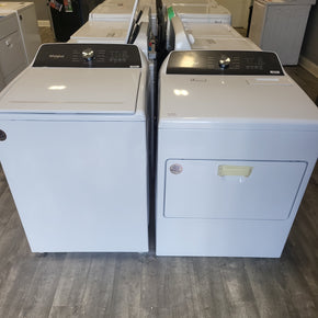 Whirlpool 4.8 cuft Top Load Washer Dryer Set WTW5010LW - WED5050LW - Appliance Discount Outlet