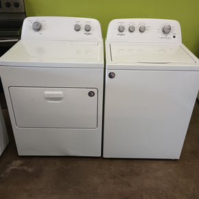 Whirlpool Top Load Washer and Dryer Set - WTW4855HW - WED4850HW (Used/Pre-owned) - Appliance Discount Outlet